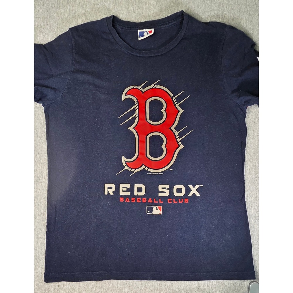 MLB Boston Red Sox Baseball Club Navy Blue T-Shirt Kids Small Short Sleeve Tee